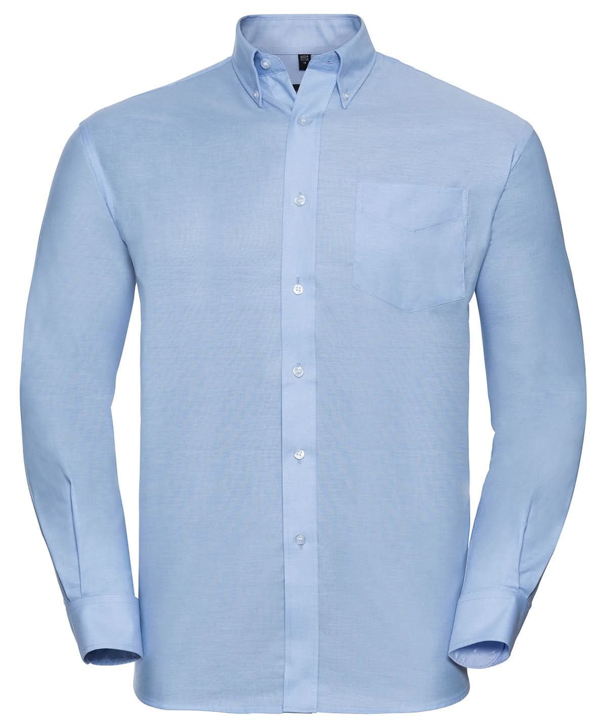 Russell Collection Long sleeve easycare Oxford shirt J932M - Oxford Blue - Customisable Shirts