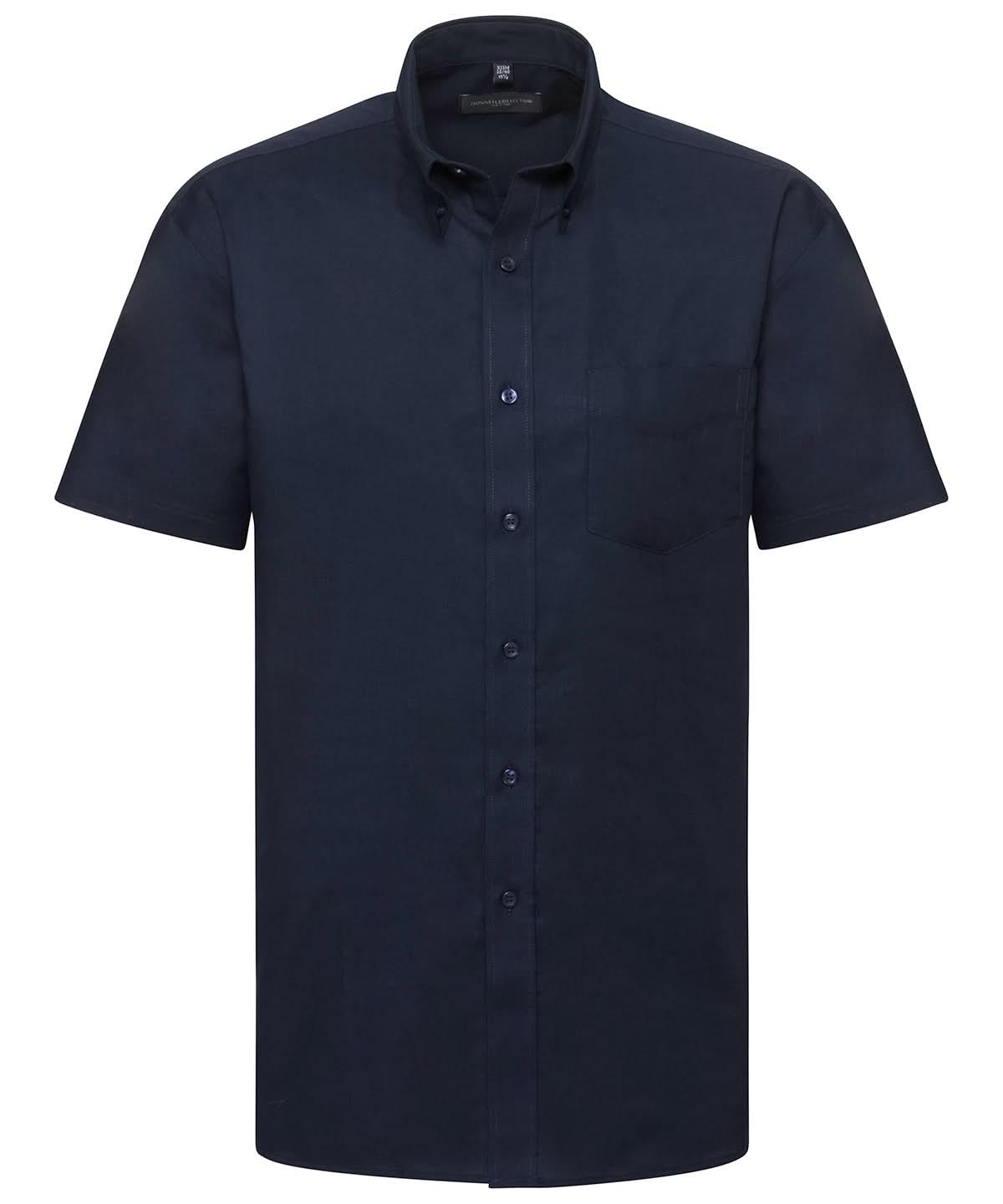 Russell Collection Short sleeve easycare Oxford shirt J933M - Bright Navy - Customisable Shirts