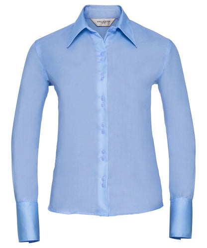 Russell Europe Womens long sleeve ultimate non iron shirt J956F - Bright Sky - Customisable Shirts