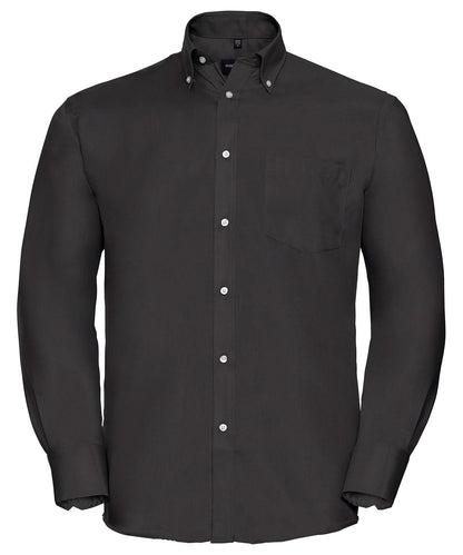 Russell Europe Long sleeve ultimate non iron shirt J956M - Black - Customisable Shirts