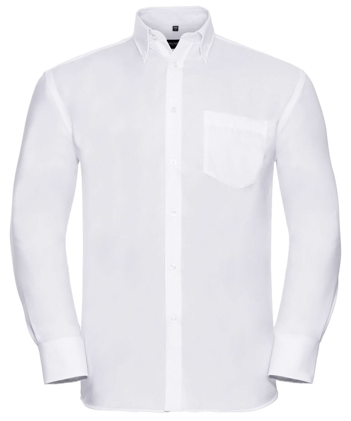 Russell Europe Long sleeve ultimate non iron shirt J956M - White - Customisable Shirts
