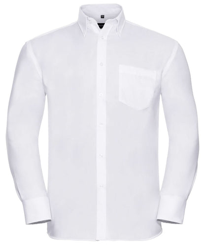 Russell Europe Long sleeve ultimate non iron shirt J956M - White - Customisable Shirts