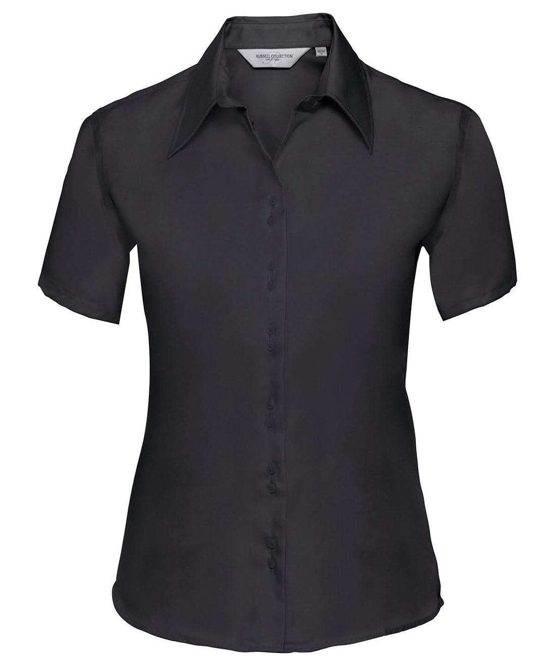 Russell Europe Womens short sleeve ultimate non iron shirt J957F - Black - Customisable Shirts