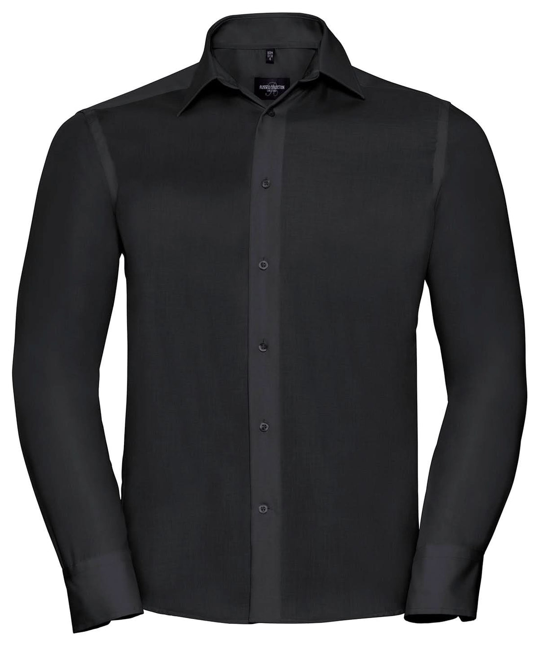 Russell Collection Long sleeve tailored ultimate non iron shirt J958M - Black - Customisable Shirts