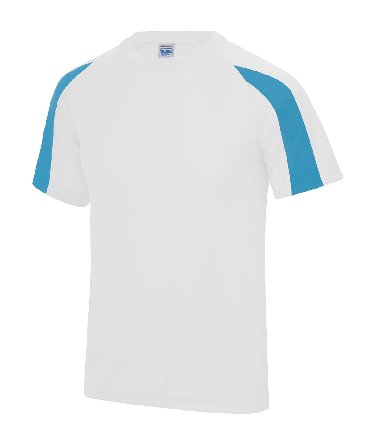 AWDis Just Cool Contrast cool T JC003 - Arctic White Sapphire Blue - Customisable T-Shirts