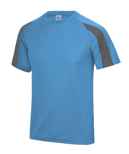 AWDis Just Cool Contrast cool T JC003 - Sapphire Blue Charcoal - Customisable T-Shirts