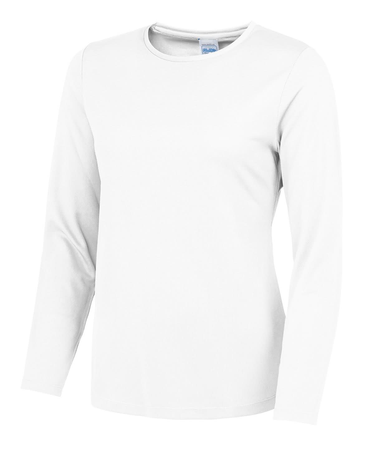 AWDis Just Cool Womens long sleeve cool T JC012 - Arctic White - Customisable T-Shirts