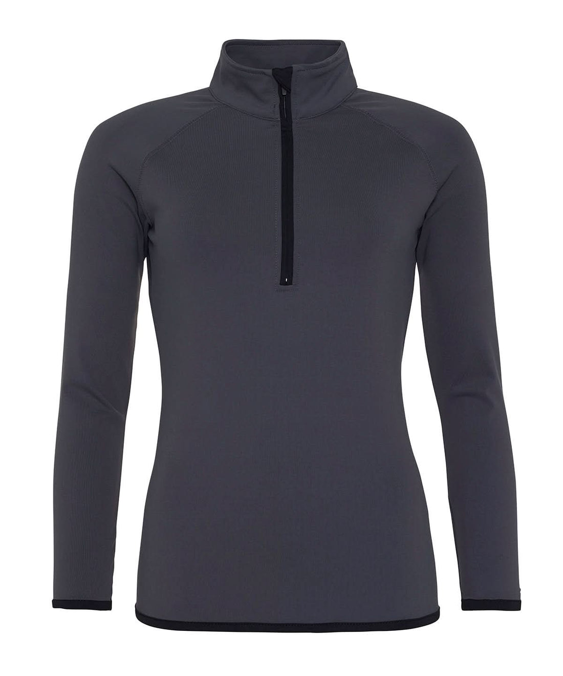 AWDis Just Cool Womens cool zip sweatshirt JC036 - Charcoal Jet Black - Customisable Sweatshirts