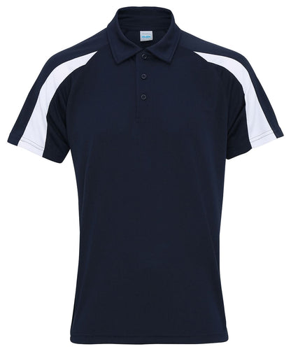 AWDis Just Cool Contrast cool polo JC043 - French Navy Arctic White - Customisable Polos
