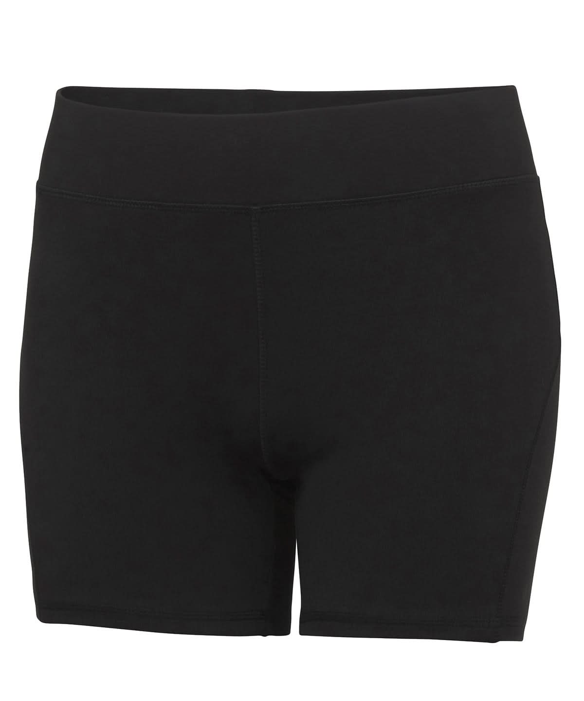 AWDis Just Cool Womens cool training shorts JC088 - Jet Black - Customisable Shorts