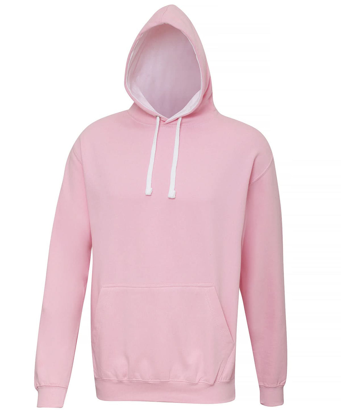 AWDis Just Hoods Varsity Hoodie Baby Pinkarctic White JH003 - Baby Pinkarctic White - Customisable Hoodies