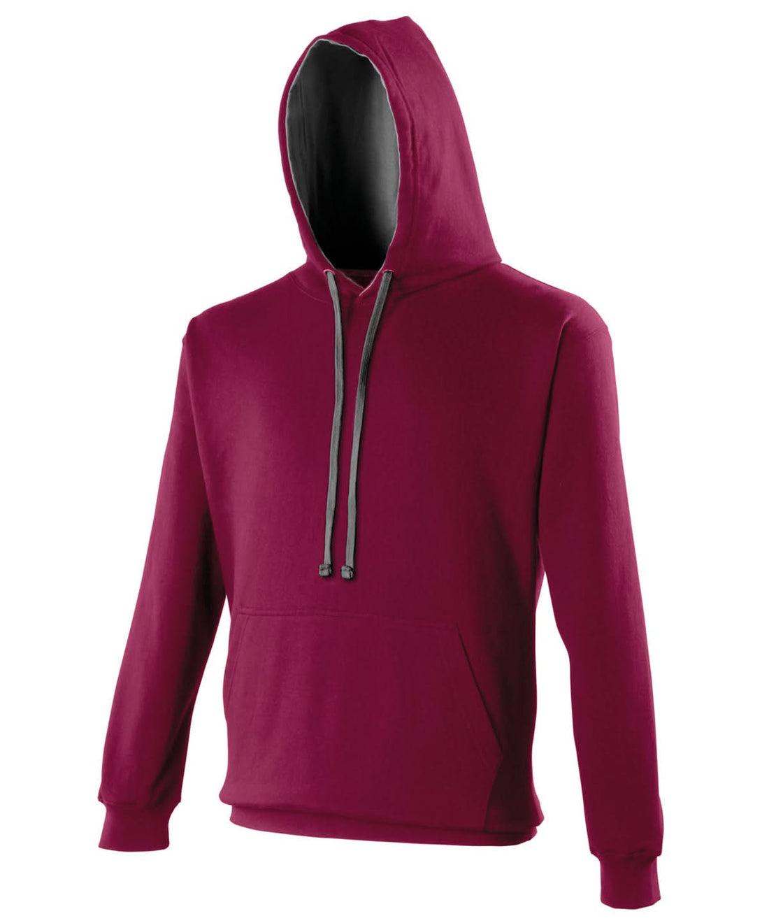 AWDis Just Hoods Varsity Hoodie Burgundycharcoal JH003 - Burgundycharcoal - Customisable Hoodies