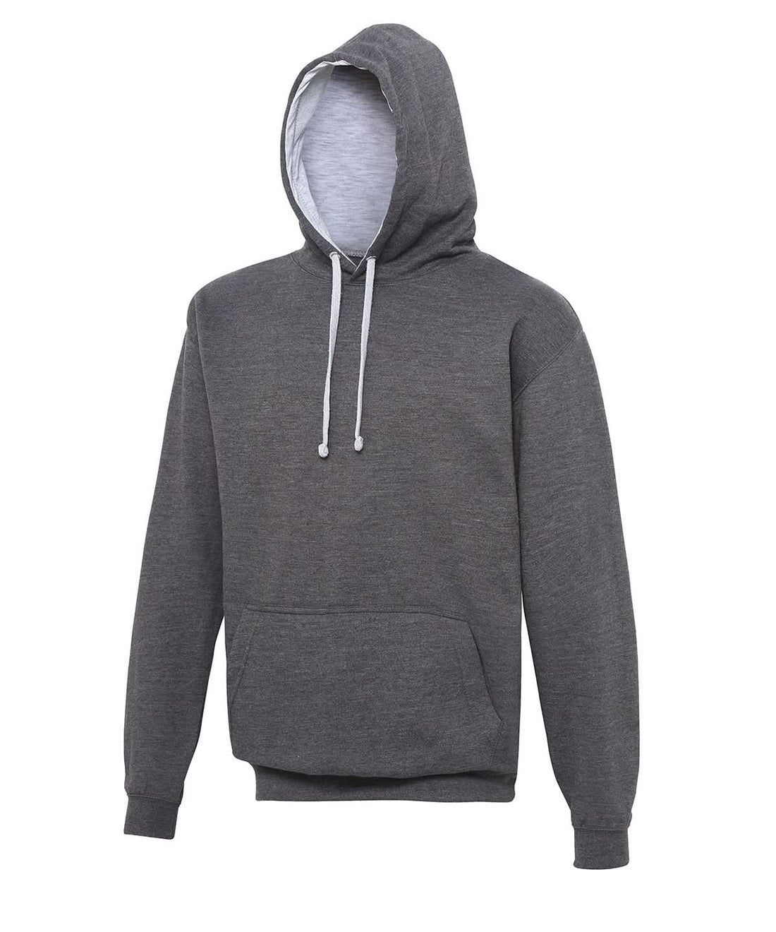 AWDis Just Hoods Varsity Hoodie Charcoalheather Grey JH003 - Charcoalheather Grey - Customisable Hoodies