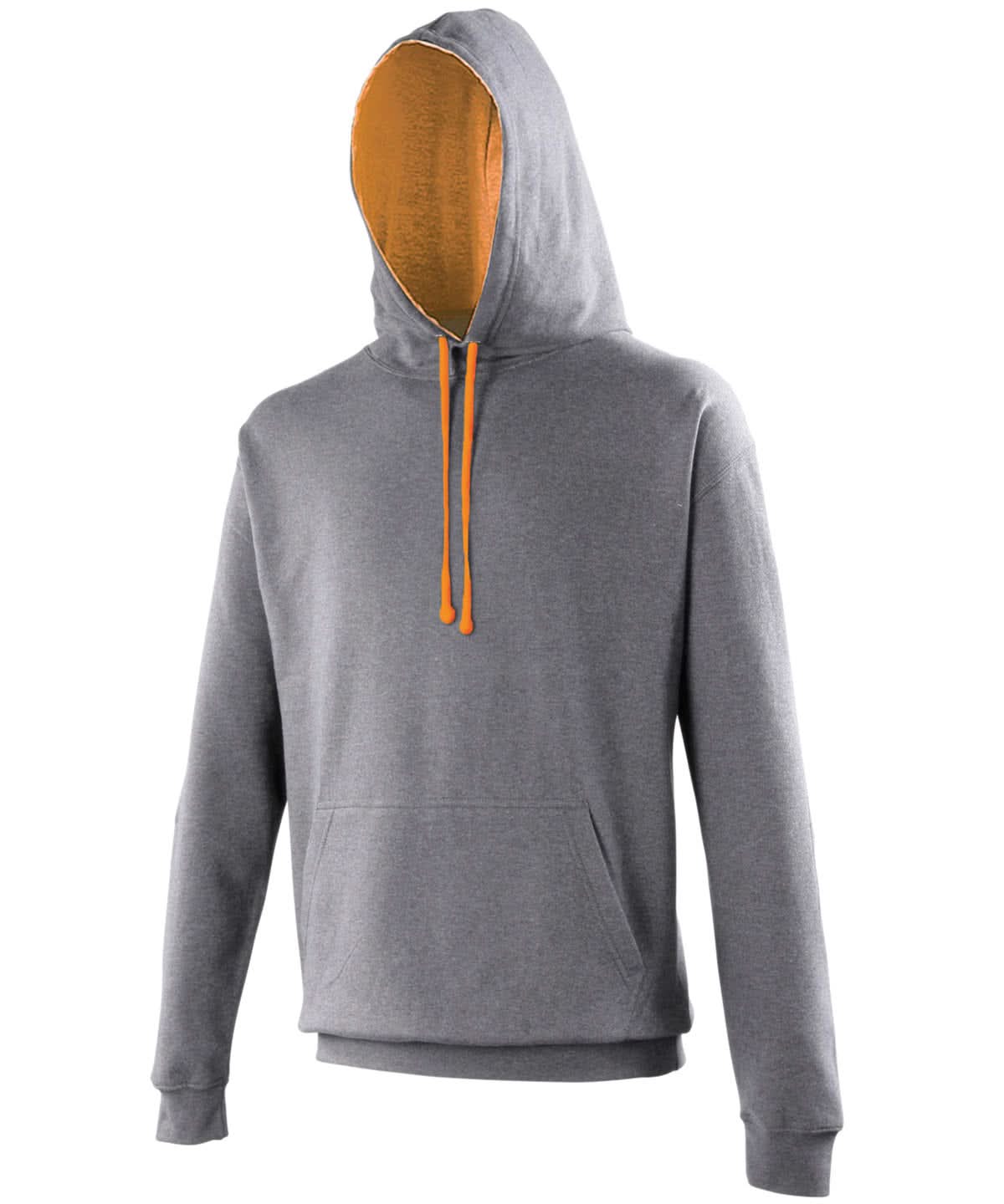 AWDis Just Hoods Varsity Hoodie Charcoalorange Crush JH003 - Charcoalorange Crush - Customisable Hoodies