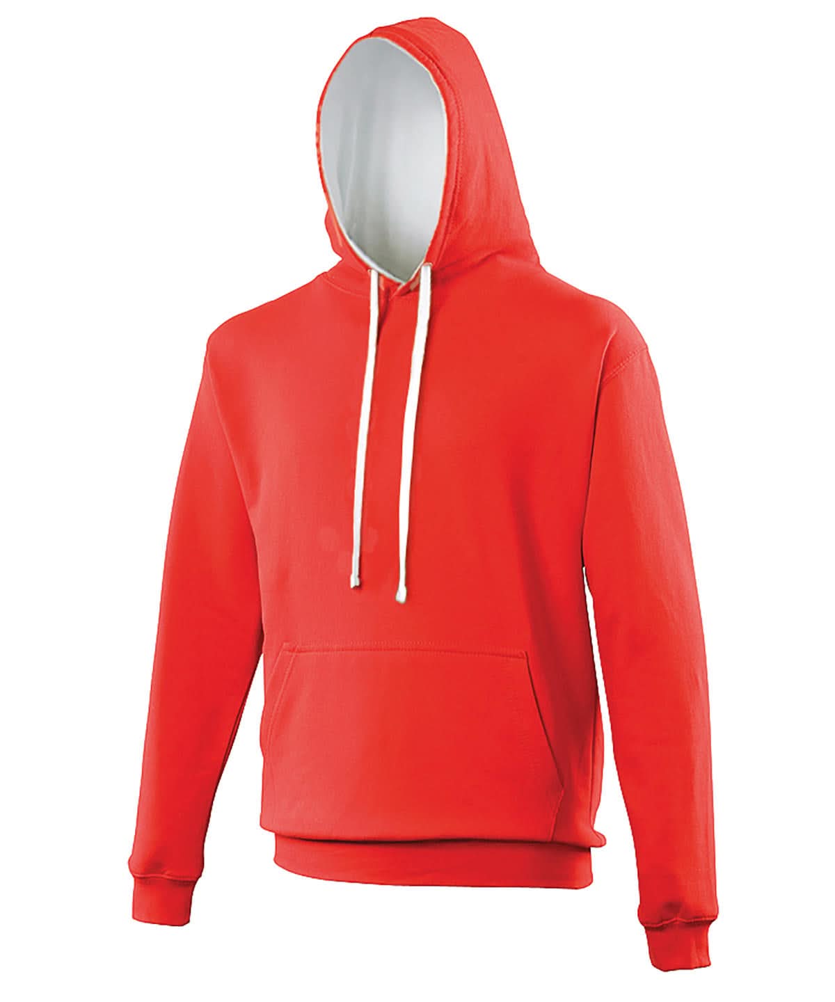 AWDis Just Hoods Varsity Hoodie Fire Redarctic White JH003 - Fire Redarctic White - Customisable Hoodies