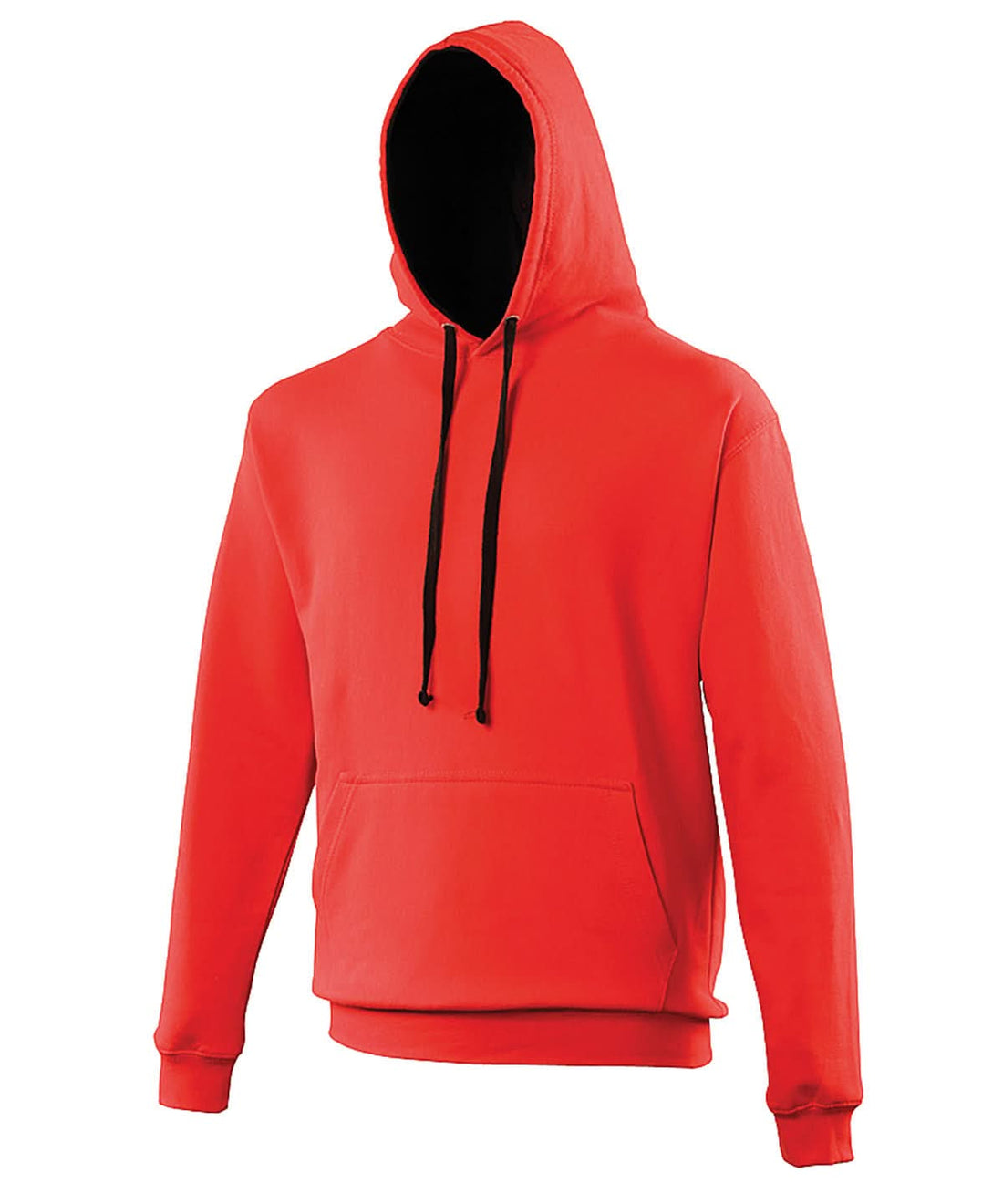 AWDis Just Hoods Varsity Hoodie Fire Redjet Black JH003 - Fire Redjet Black - Customisable Hoodies