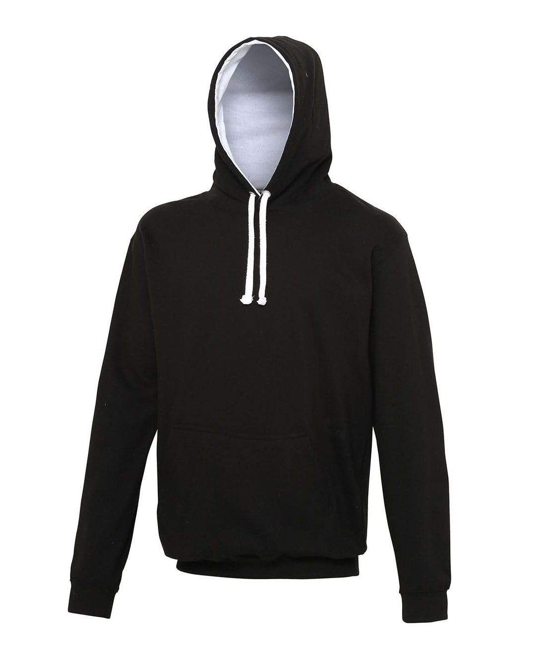 AWDis Just Hoods Varsity Hoodie Jet Blackarctic White JH003 - Jet Blackarctic White - Customisable Hoodies