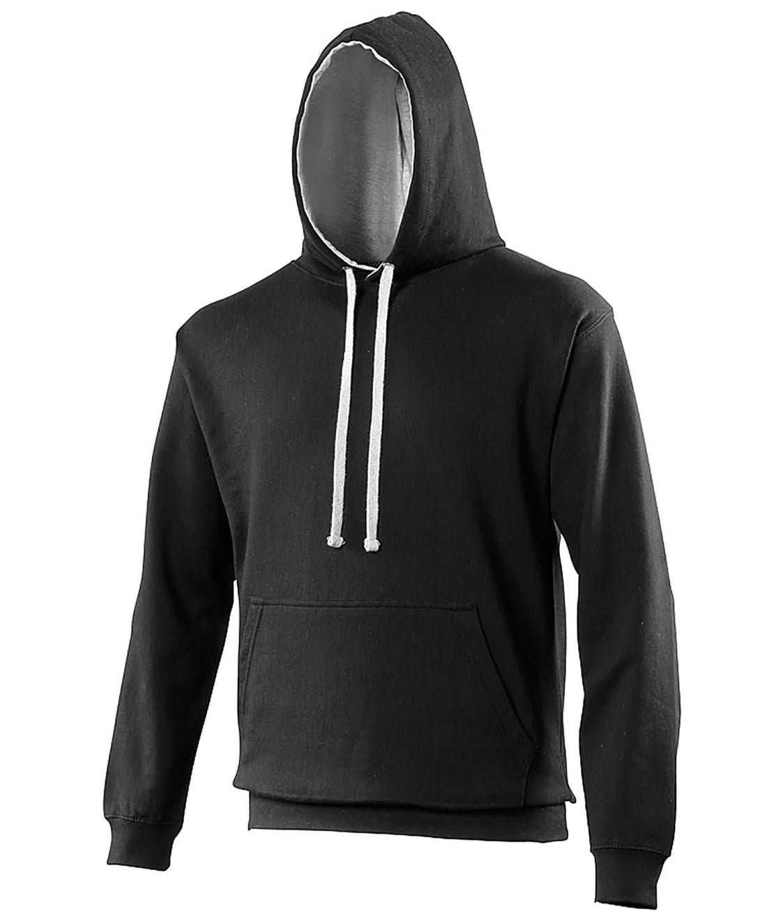 AWDis Just Hoods Varsity Hoodie Jet Blackheather Grey JH003 - Jet Blackheather Grey - Customisable Hoodies