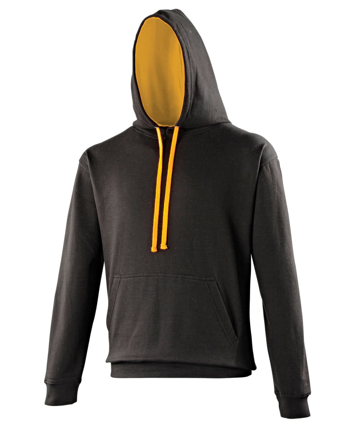 AWDis Just Hoods Varsity Hoodie Jet Blackorange Crush JH003 - Jet Blackorange Crush - Customisable Hoodies