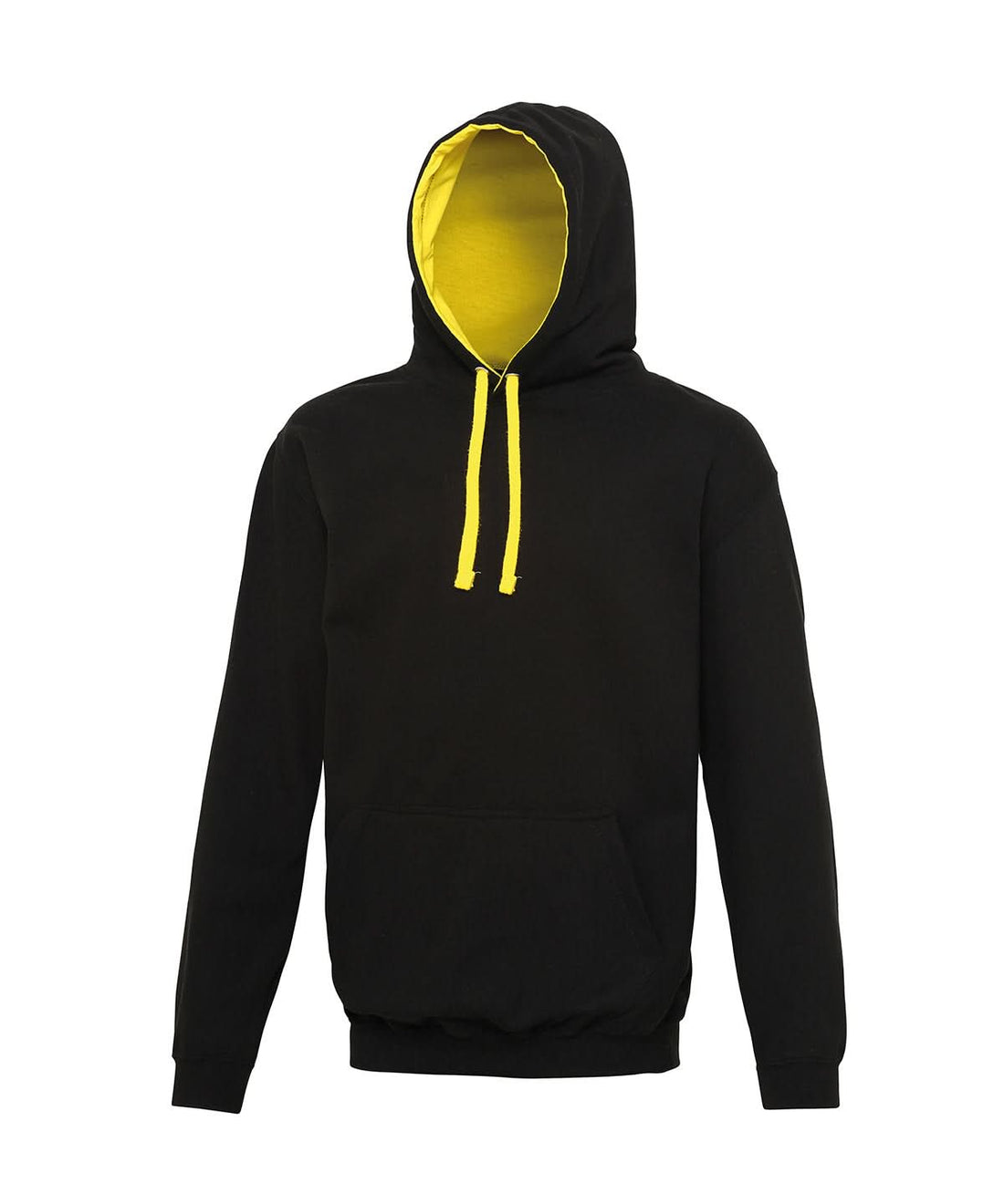 AWDis Just Hoods Varsity Hoodie Jet Blacksun Yellow JH003 - Jet Blacksun Yellow - Customisable Hoodies