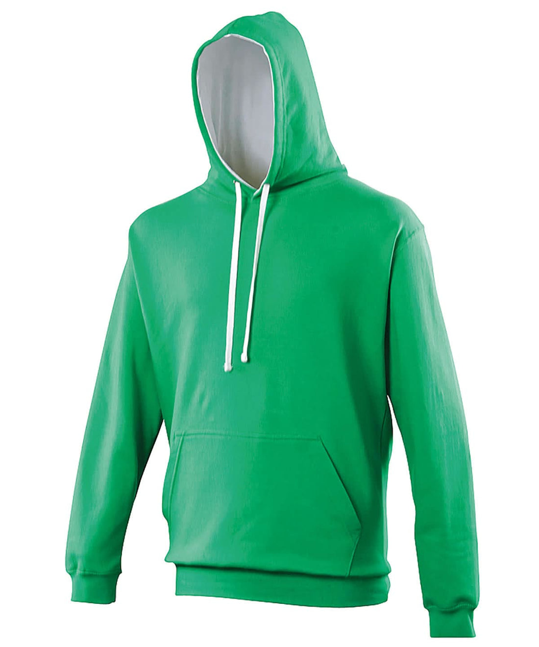 AWDis Just Hoods Varsity Hoodie Kelly Greenarctic White JH003 - Kelly Greenarctic White - Customisable Hoodies