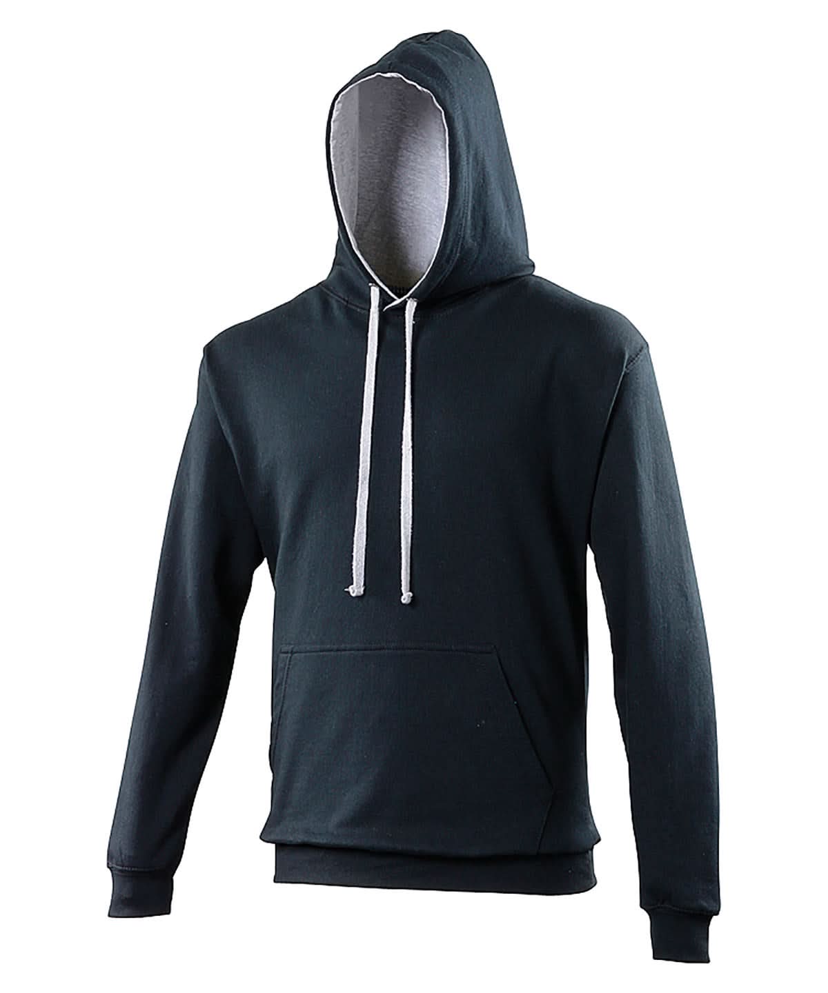 AWDis Just Hoods Varsity Hoodie New French Navyheather Grey JH003 - New French Navyheather Grey - Customisable Hoodies
