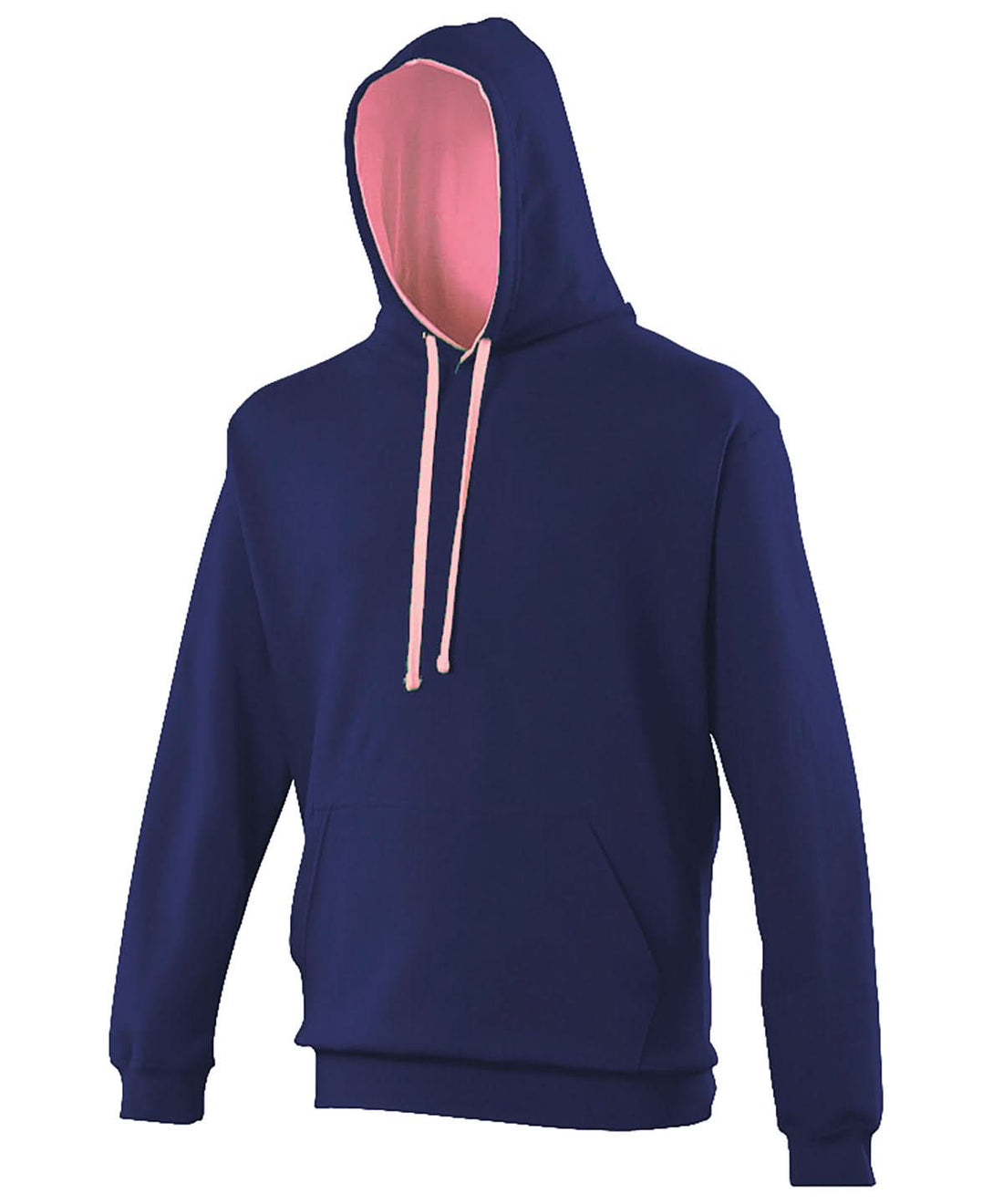 AWDis Just Hoods Varsity Hoodie Oxford Navycandyfloss Pink JH003 - Oxford Navycandyfloss Pink - Customisable Hoodies