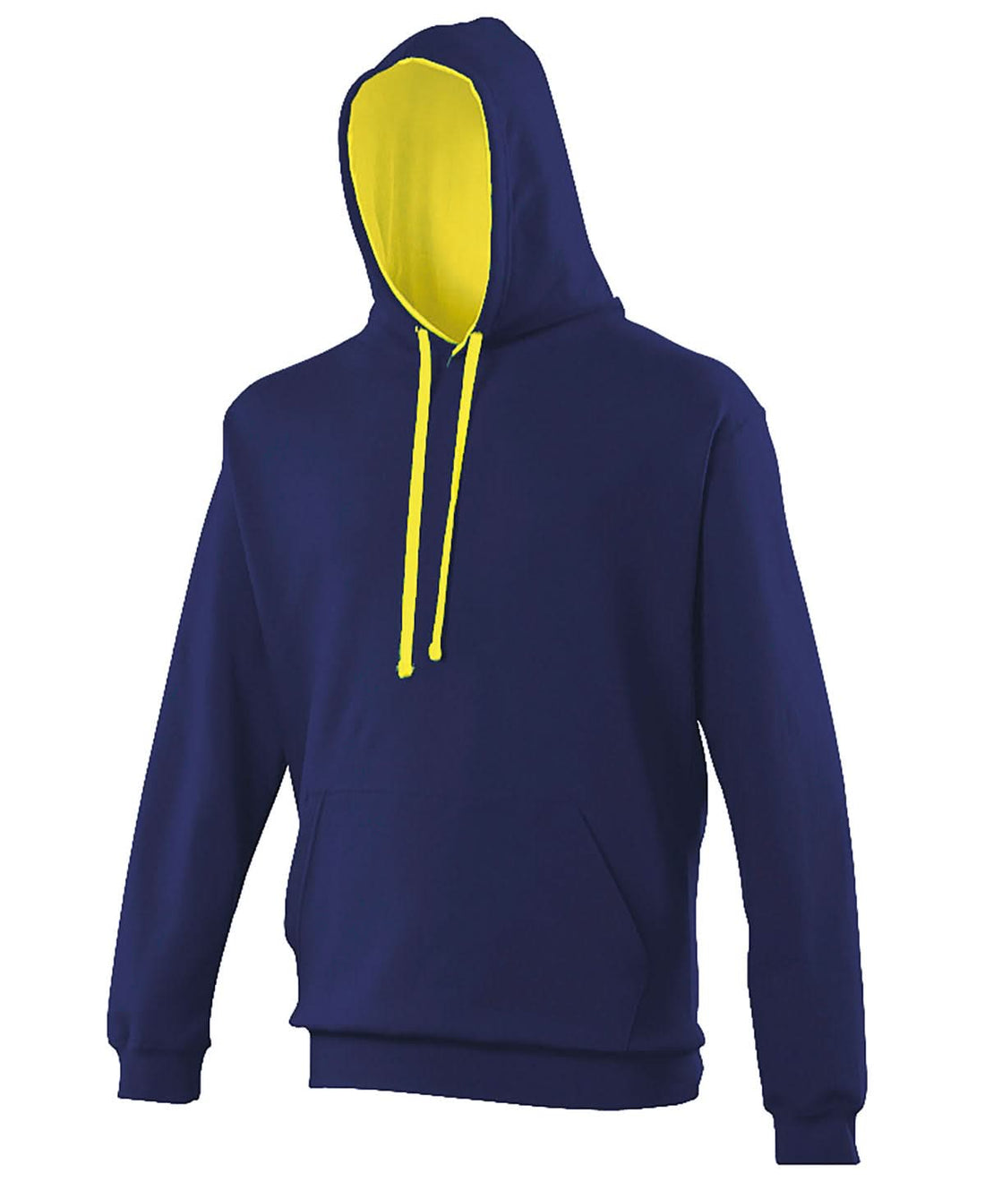 AWDis Just Hoods Varsity Hoodie Oxford Navysun Yellow JH003 - Oxford Navysun Yellow - Customisable Hoodies
