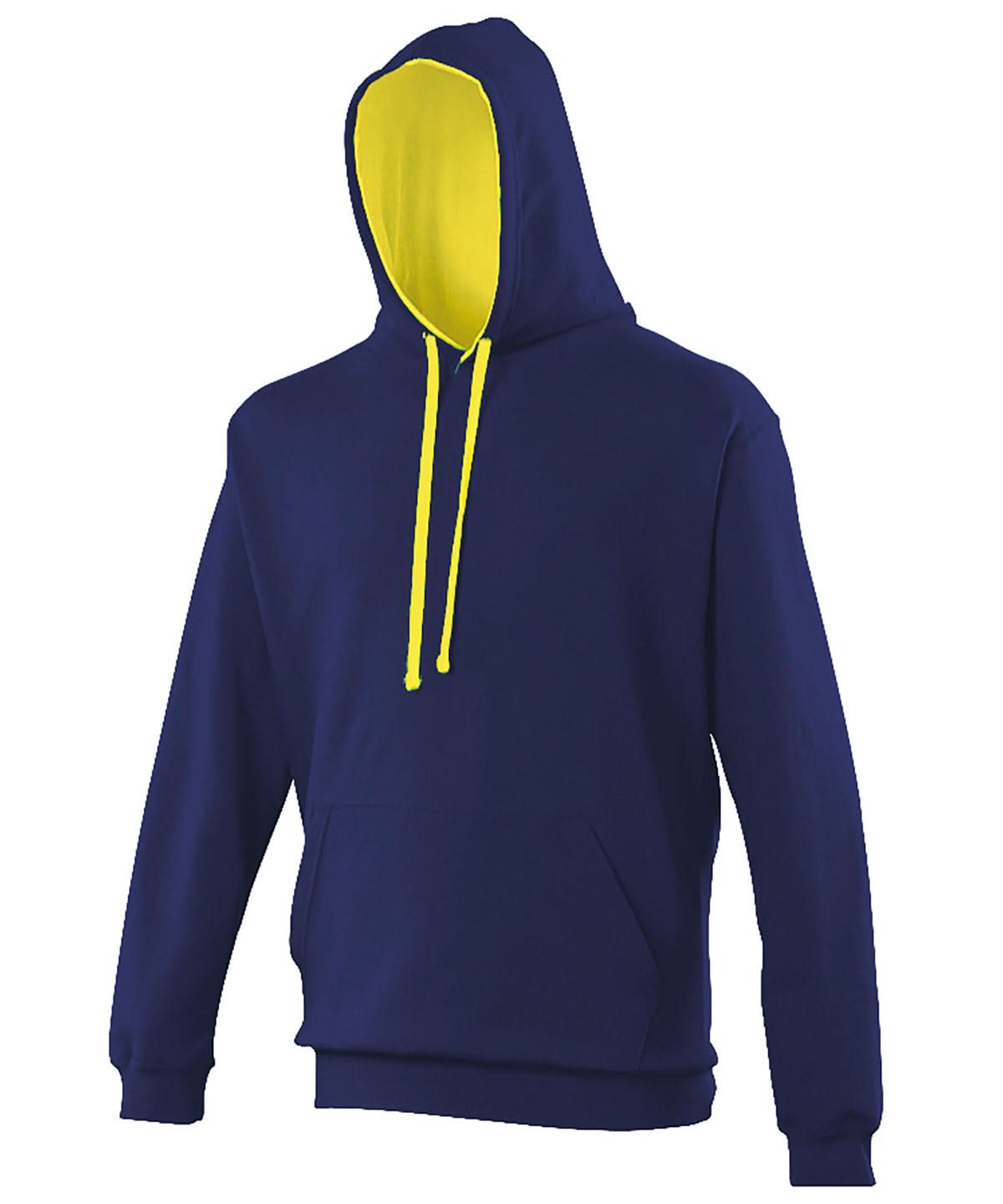 AWDis Just Hoods Varsity Hoodie Oxford Navysun Yellow JH003 - Oxford Navysun Yellow - Customisable Hoodies
