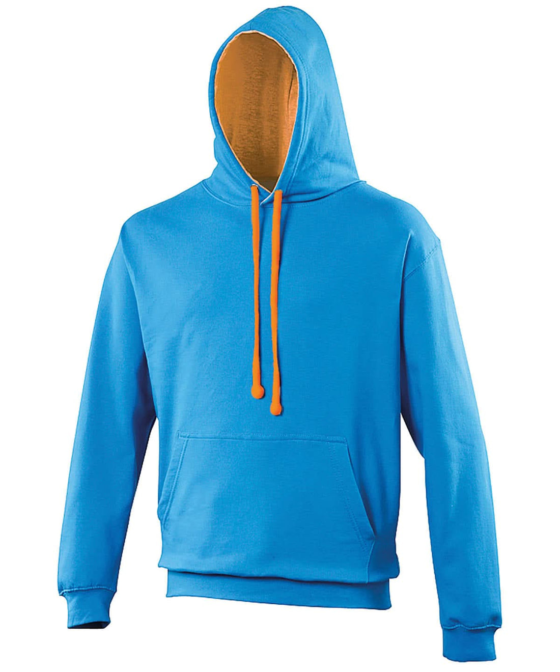 AWDis Just Hoods Varsity Hoodie Sapphire Blueorange Crush JH003 - Sapphire Blueorange Crush - Customisable Hoodies