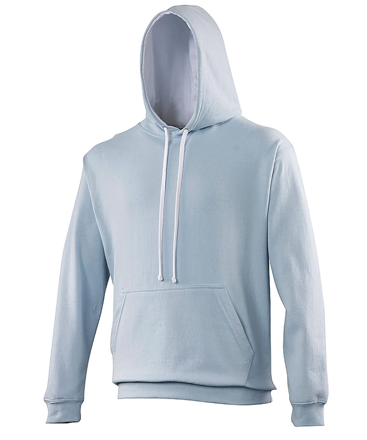 AWDis Just Hoods Varsity Hoodie Skyarctic White JH003 - Skyarctic White - Customisable Hoodies