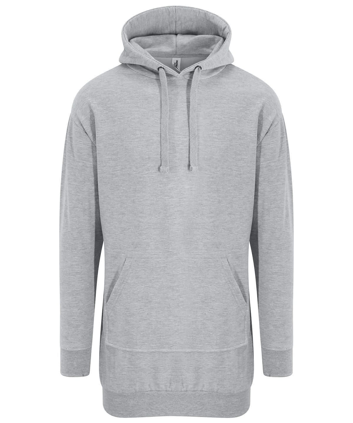 AWDis Just Hoods Hoodie dress JH015 - Heather Grey - Customisable Hoodies
