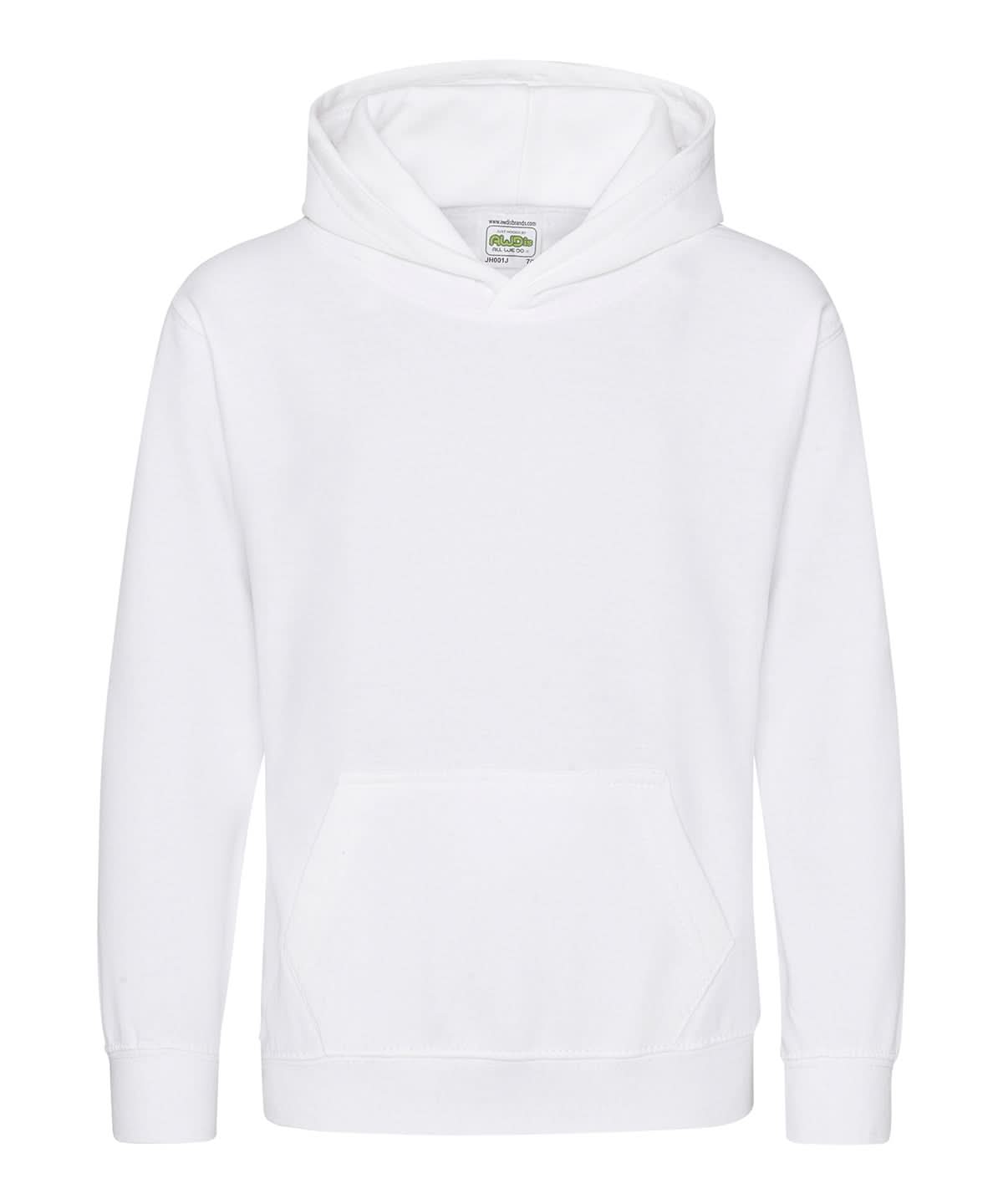 AWDis Just Hoods Kids Hoodie Arctic White JH01J - Arctic White - Customisable Hoodies