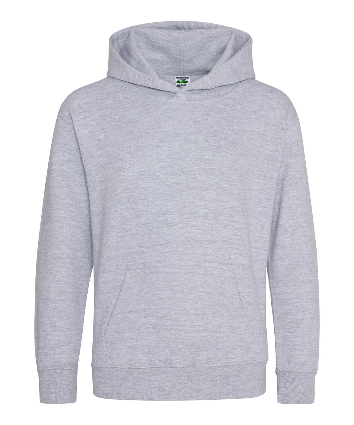 AWDis Just Hoods Kids Hoodie Heather Grey JH01J - Heather Grey - Customisable Hoodies