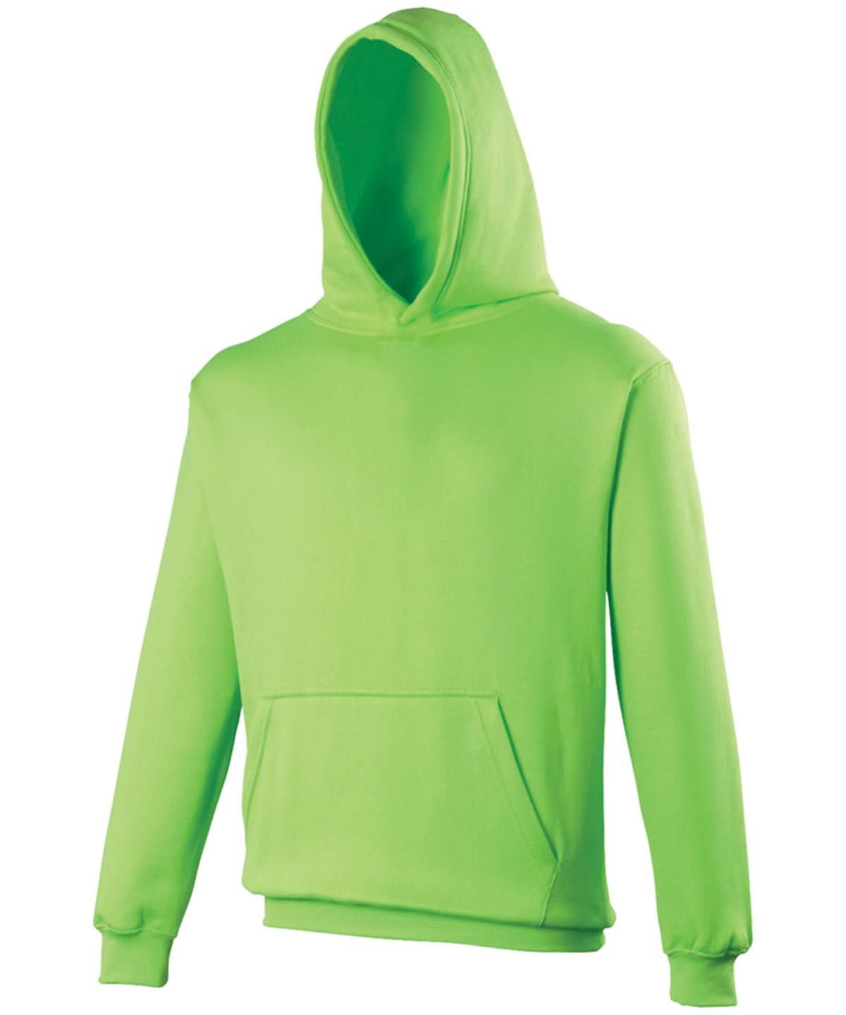 AWDis Just Hoods Kids electric hoodie JH04J - Electric Green - Customisable Hoodies