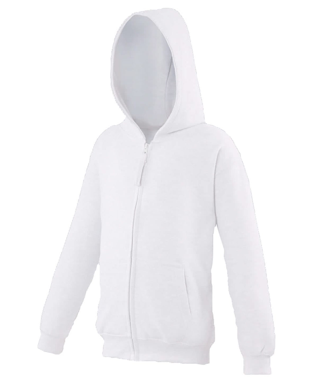 AWDis Just Hoods Kids zoodie JH50J - Arctic White - Customisable Hoodies