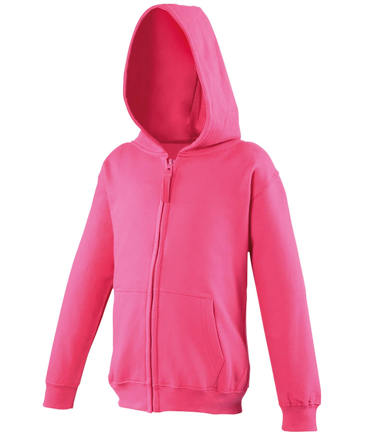 AWDis Just Hoods Kids zoodie JH50J - Hot Pink - Customisable Hoodies