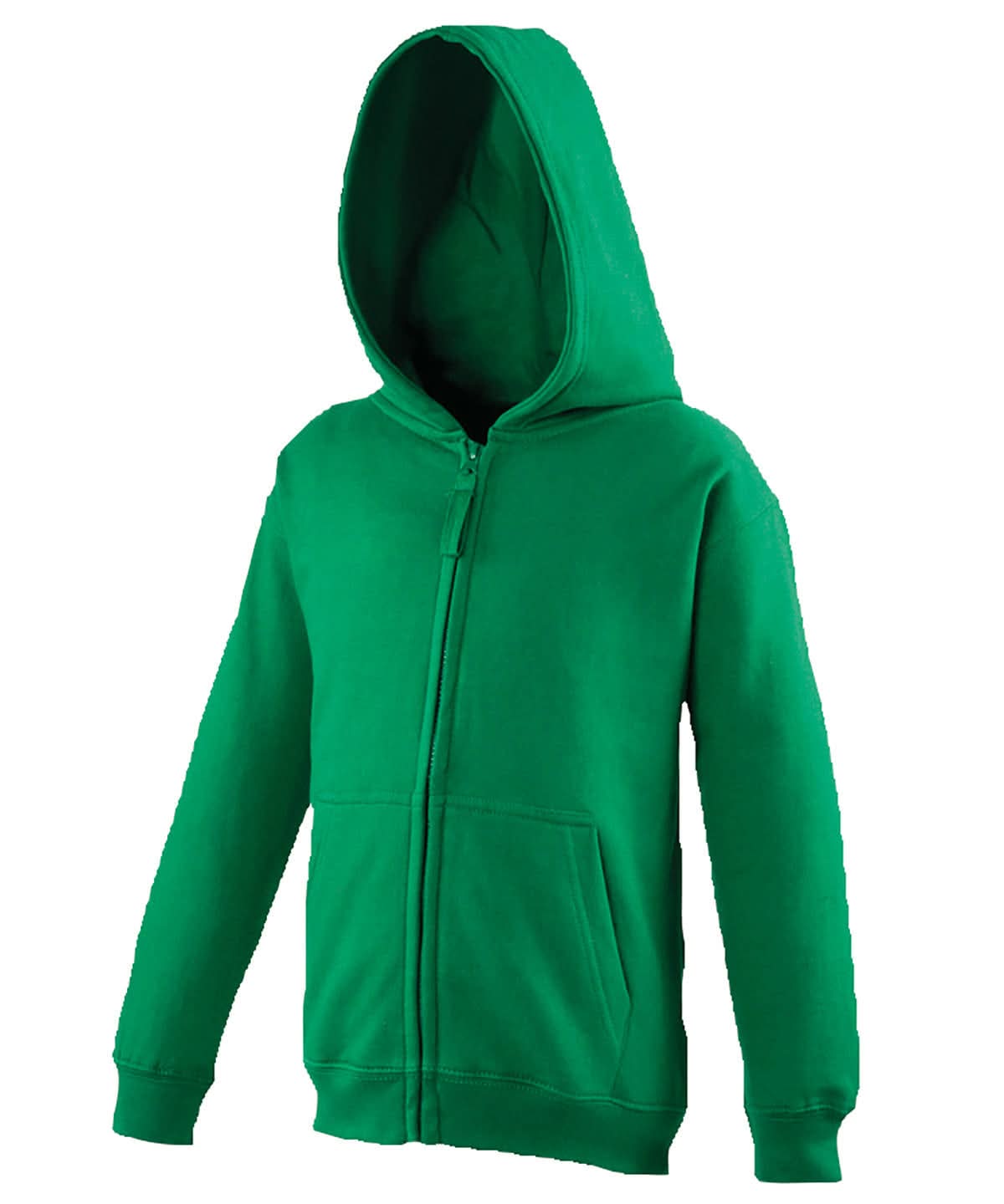 AWDis Just Hoods Kids zoodie JH50J - Kelly Green - Customisable Hoodies