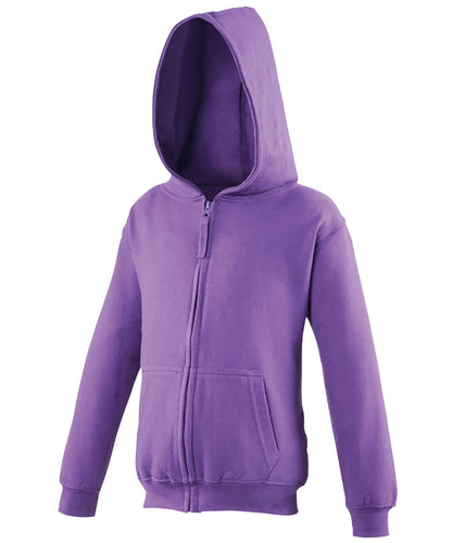 AWDis Just Hoods Kids zoodie JH50J - Purple - Customisable Hoodies