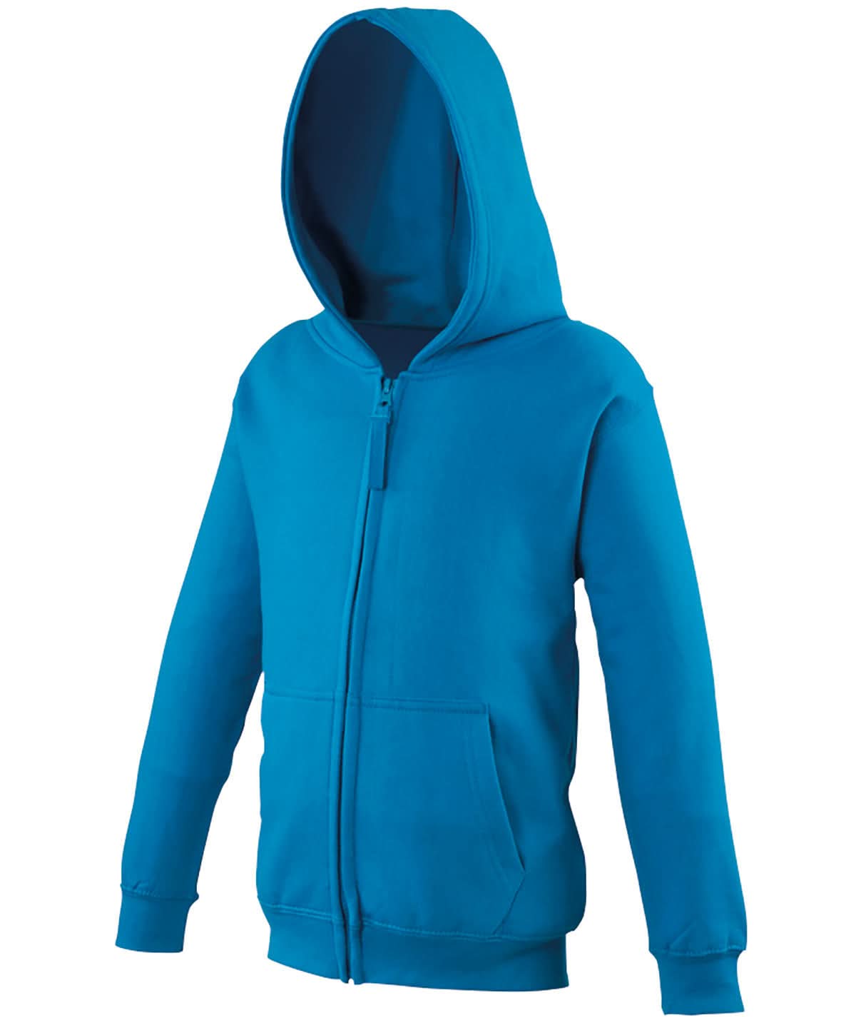 AWDis Just Hoods Kids zoodie JH50J - Sapphire Blue - Customisable Hoodies