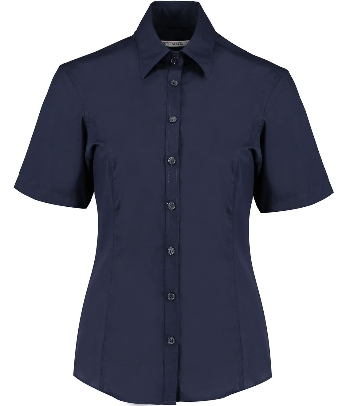 Kustom Kit Business blouse short sleeved tailored fit K742F - Dark Navy - Customisable Shirts