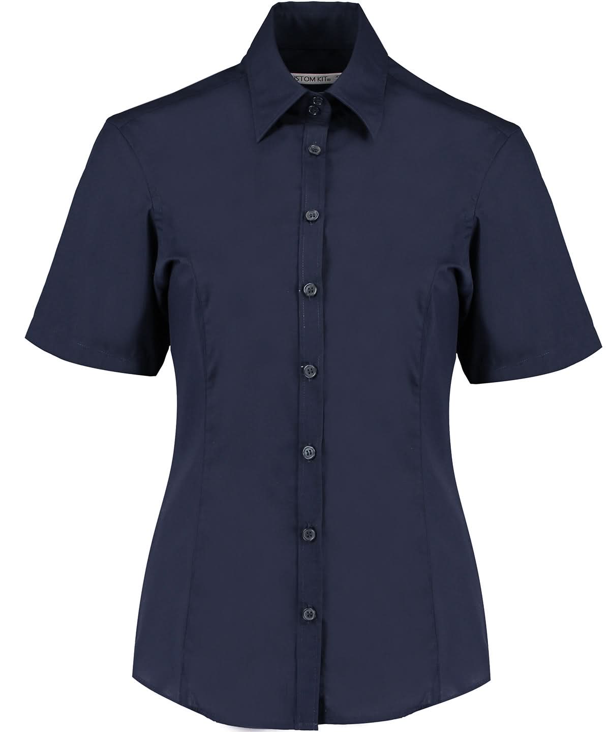 Kustom Kit Business blouse short sleeved tailored fit K742F - Dark Navy - Customisable Shirts