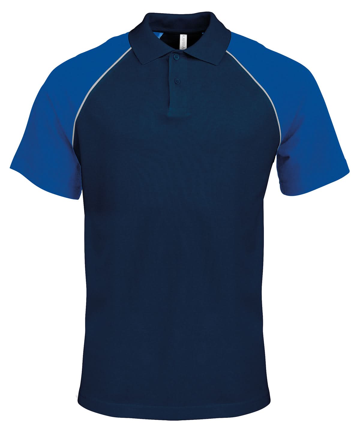 Kariban Polo baseball contrast polo shirt KB226 - Navy Light Grey Royal - Customisable Polos