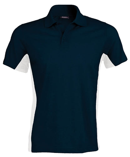 Kariban Flags short sleeve bi colour polo shirt KB232 - Navy White - Customisable Polos