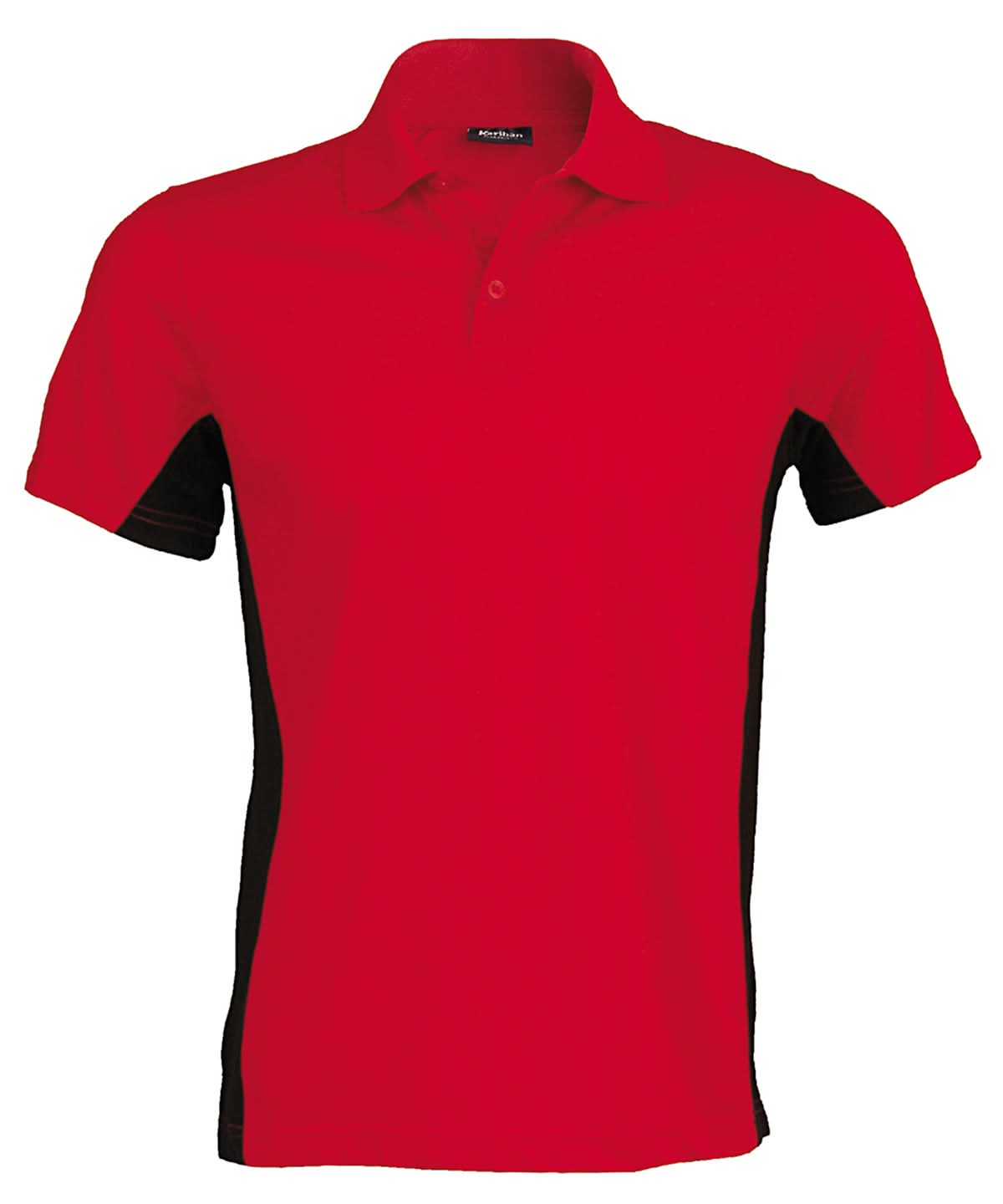 Kariban Flags short sleeve bi colour polo shirt KB232 - Red Black - Customisable Polos