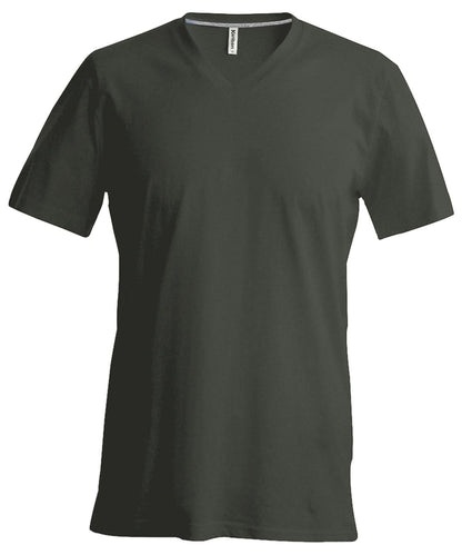 Kariban Mens short sleeved V neck T shirt KB357 - Khaki - Customisable T-Shirts