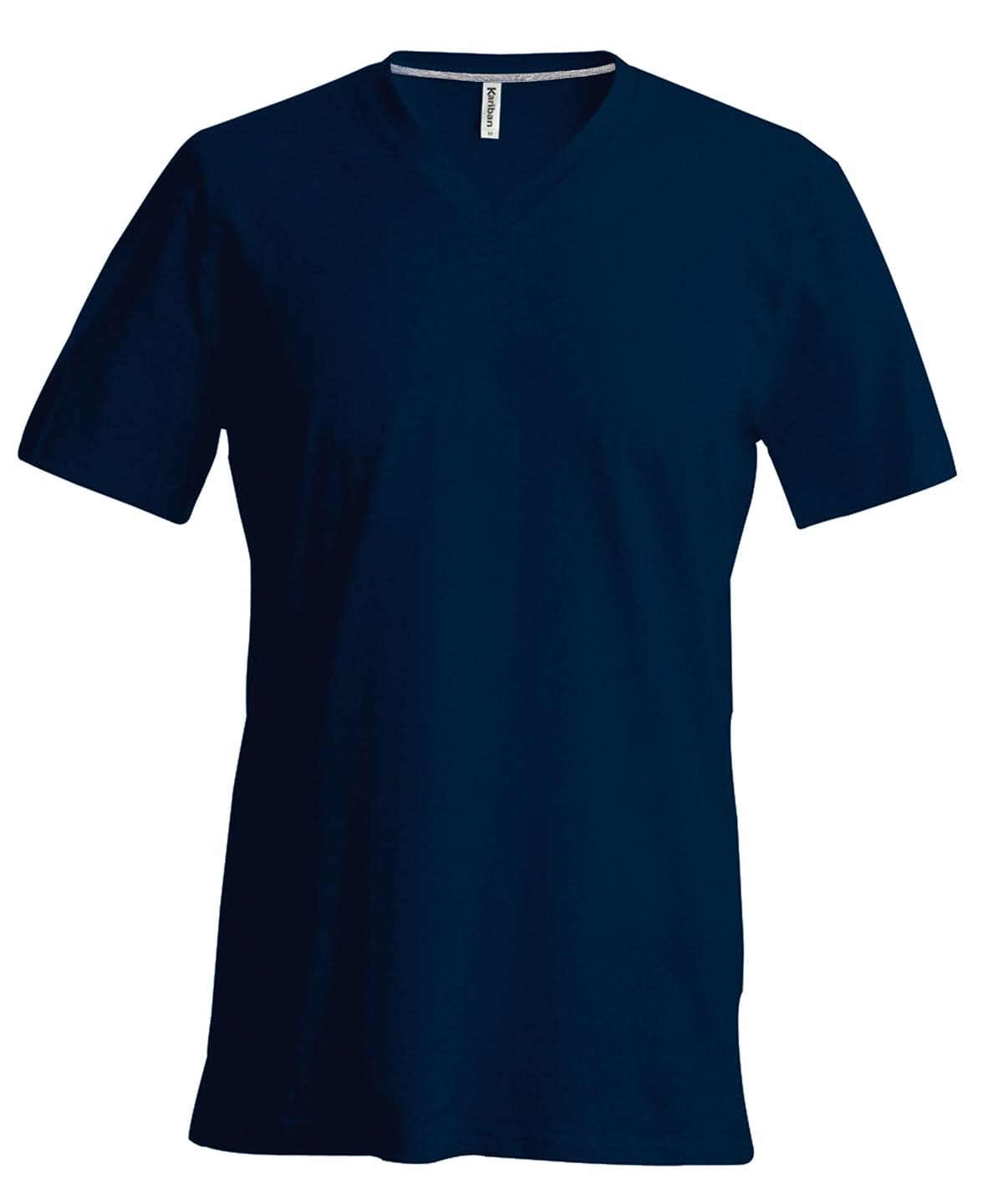 Kariban Mens short sleeved V neck T shirt KB357 - Navy - Customisable T-Shirts