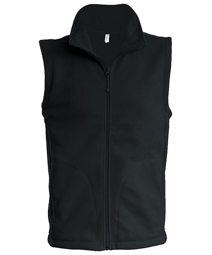 Kariban Luca mens microfleece gilet KB913 - Black - Customisable Gilets &amp; Body Warmers