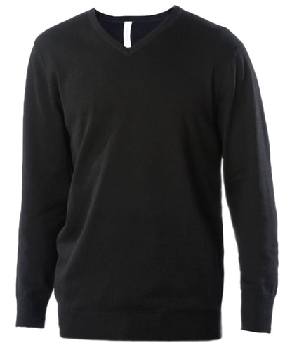 Kariban Mens V neck jumper KB965 - Black - Customisable Knitted Jumpers