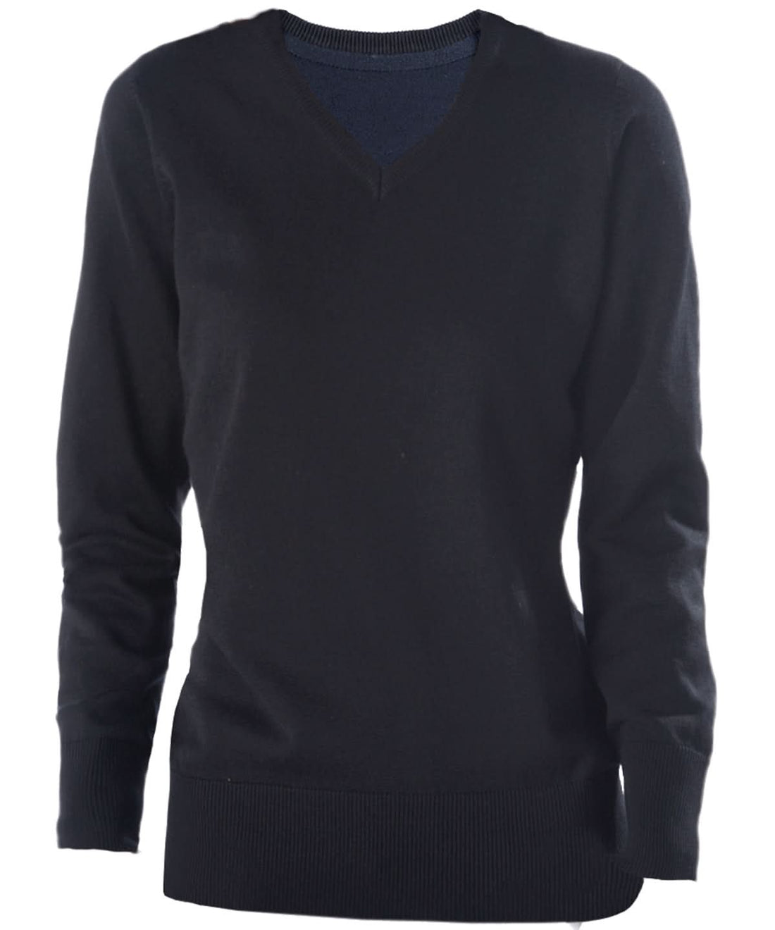 Kariban Ladies V neck jumper kb966 - Black - Customisable Knitted Jumpers